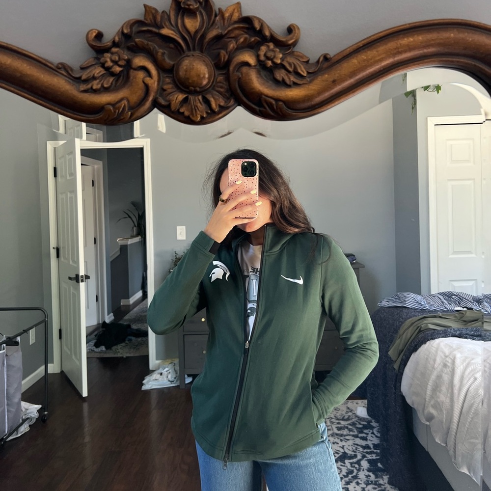 MSU Nike Green Zip Up